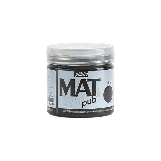 MAT Pub Acrylics- Extra Matt Ivory Black 140ml