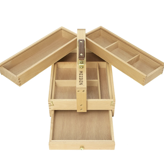 Wooden Art Supply Storage Box