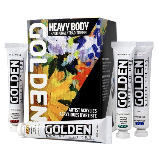 Golden: Heavy Body Acrylic Paint, Traditional Set of 7