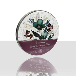 Round Watercolour Paper in Metal Box