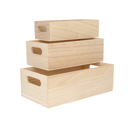 Wooden Boxes Set of 3