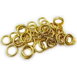 Aluminium Rings Matt Gold x 50 pieces
