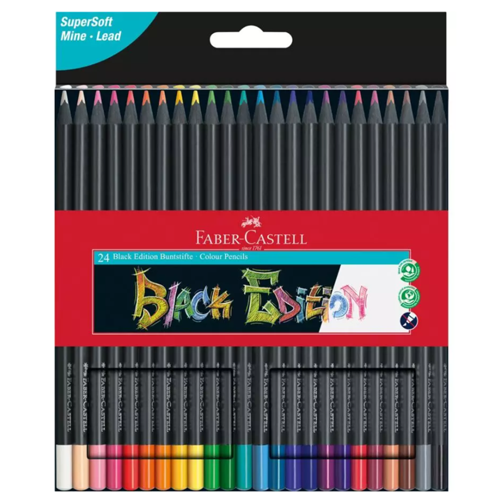 Black Edition colour pencils, cardboard box of 50