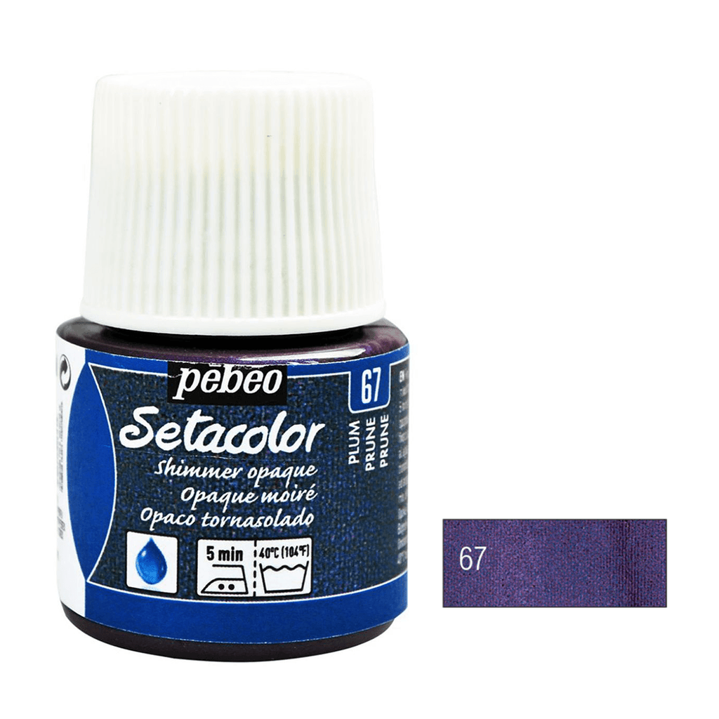 Pebeo SETACOLOR GLITTER Permanent Fabric Paint Assorted Colour Set 10 X  45ml 