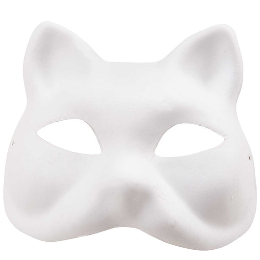 Mask Cat Face White 18x17cm
