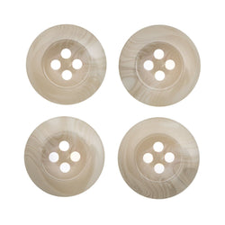 Beige Buttons 1.7cm Textured (Set of 4)