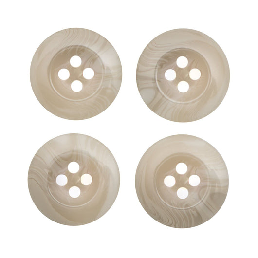 Beige Buttons 1.7cm Textured (Set of 4)
