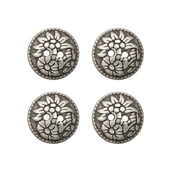 Traditional Buttons Flowers 1.7cm (4 pieces)