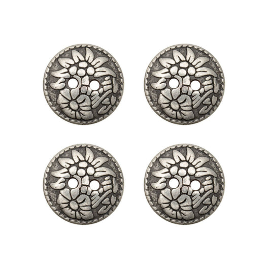Traditional Buttons Flowers 1.7cm (4 pieces)