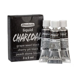 Schmincke: Trio Liquid Charcoal 5ml x 3
