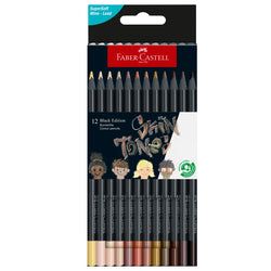 Black Edition Colored Pencils, Skin Tones - Box of 12