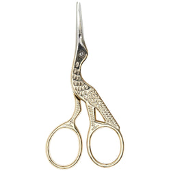 Needlework Scissors, Gold Crane, 8.9 cm