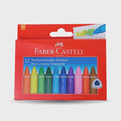 Faber Castell Assorted Wax Crayons JUMBO x 12