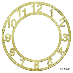 Acrylic Clock Frame Numerical Gold 12 Inch