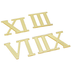 Clock Acrylic Roman Number Gold 3,6,9,12