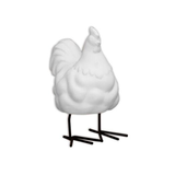 Bisque Chicken with Iron Legs H 11 + 4cm