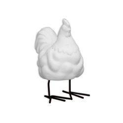 Bisque Chicken with Iron Legs H 11 + 4cm