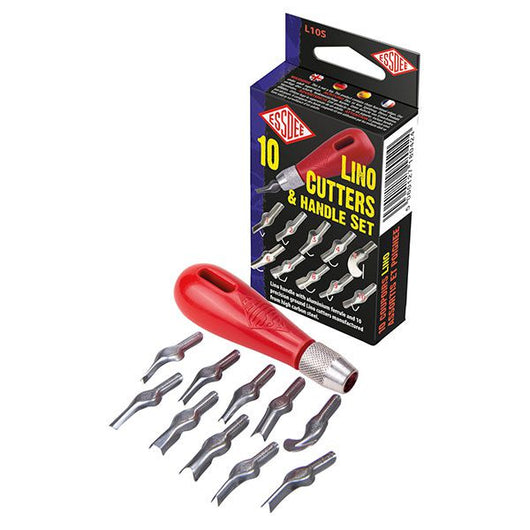 Lino Cutters and Handle Set (10 Cutters styles 1-10)