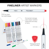 Fineliner Artist Pens - 12 Colours