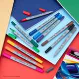 Dual-Tip Artist Markers (Microbrush + Fine Liner Tip)