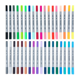 Dual-Tip Artist Markers (Microbrush + Fine Liner Tip)