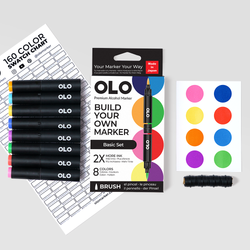 OLO 8 Color Brush Basic Set