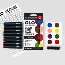 OLO 8 Color Brush Comic Set