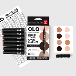 OLO 8 Color Brush Portrait Set