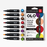 OLO 8 Color Brush Comic Set