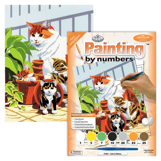 Paint by Numbers (Small) - Cats & Kittens (Ages 8+)