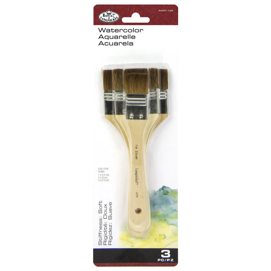 Value Pack Watercolour Brushes, 3 Assorted Sizes