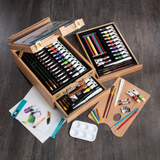All Media Set w/ Easel Wooden Box 104 piece