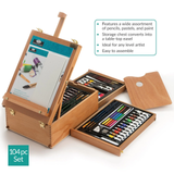 All Media Set w/ Easel Wooden Box 104 piece