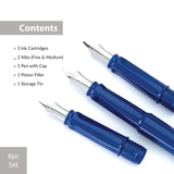 Calligraphy Fountain Pen Mini Set - 8 pc