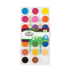 Children's Watercolour Set of 21 + 2 FREE Brushes