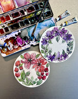 Round Watercolour Paper in Metal Box