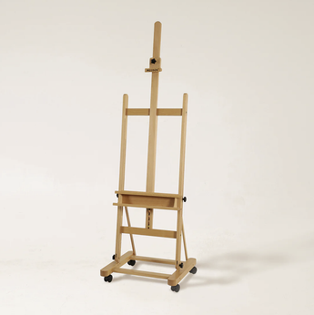 H-Frame Artist Easel with Storage Tray & Wheels