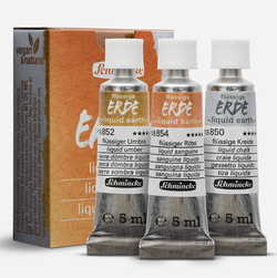 Schmincke: Liquid Charcoal 5ml, Trio liquid earth