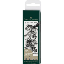 Pitt Artist Pen India Ink Pen - Wallet X 4/Xs-M-F-S