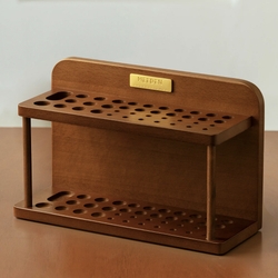 Paint Brush Holder - Walnut Wood