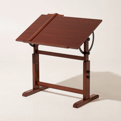 Wood Drafting Table, Artist Drawing Desk, Walnut