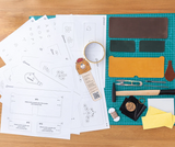 Leather Craft Kit, Burgundy Wallet