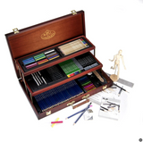Sketching & Drawing Set Wooden Box 134 piece