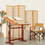 Wood Drafting Table, Artist Drawing Desk, Walnut