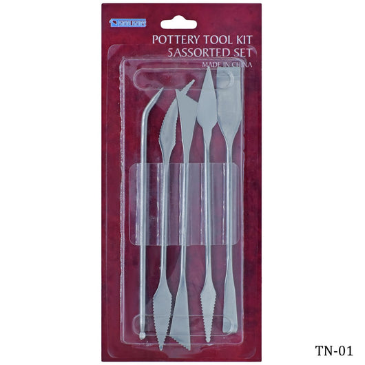 Clay Tool Set in Metal, 5 pieces