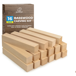 Set of Basswood Carving Blocks, 16 pcs, BW16