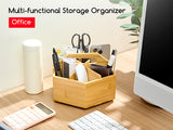 Bamboo Rotating Art Supply Organizer