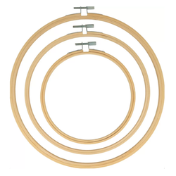 Embroidery Hoops, Wooden, Set of 3