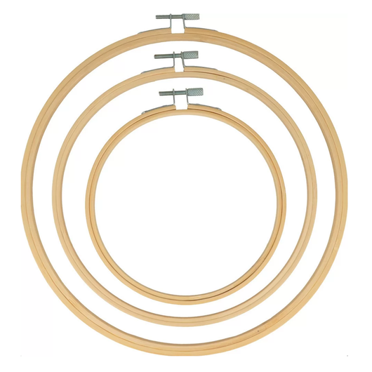 Embroidery Hoops, Wooden, Set of 3