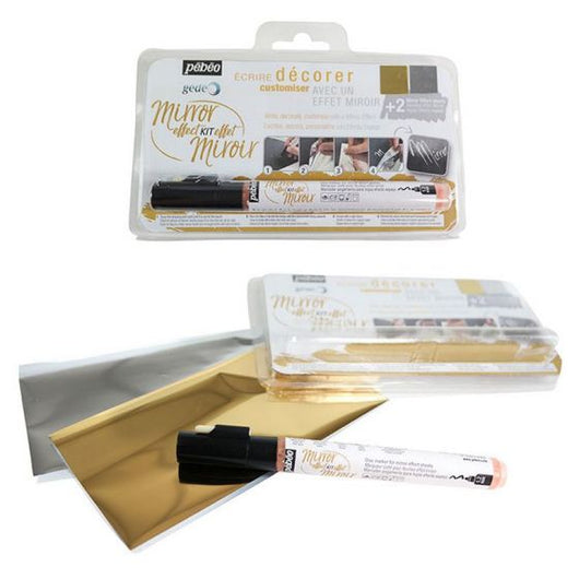 Pebeo Mirror Effect Pen Kit and Silver & Gold Foil